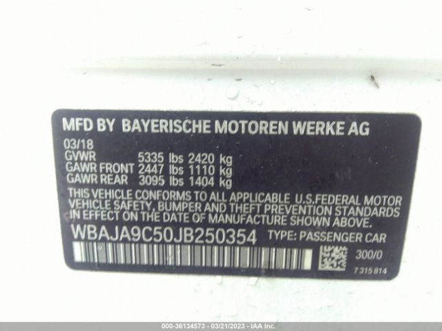 WBAJA9C50JB250354 BMW 5 Series 530e Iperformance