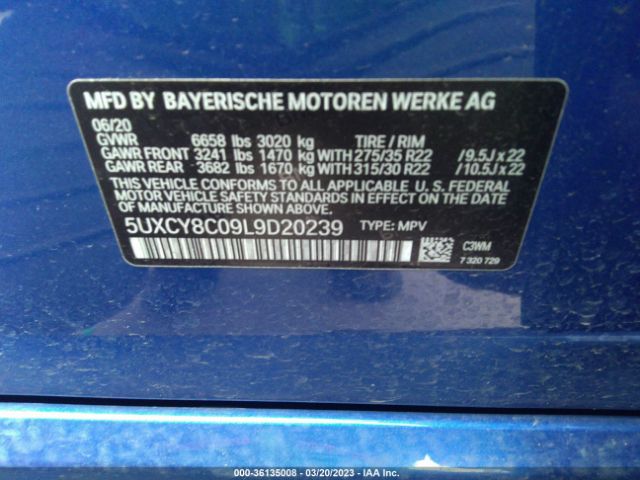 5UXCY8C09L9D20239 BMW X6 M50i