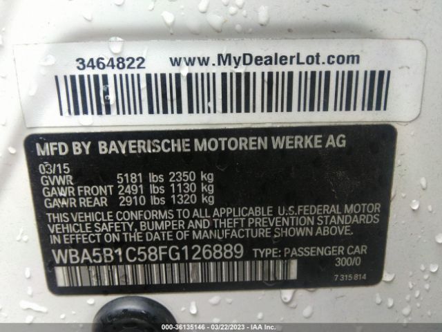 WBA5B1C58FG126889 BMW 5 Series 535i