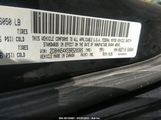 Dodge Grand Caravan Sxt 2009 2D8HN54X59R520305 Image 10