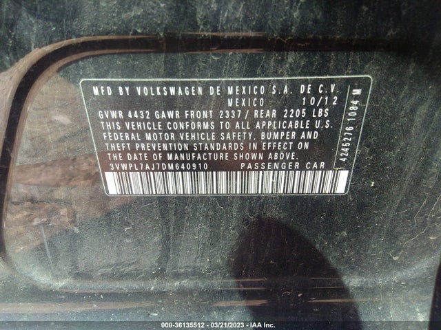 3VWPL7AJ7DM640910 Volkswagen Jetta Sportwagen Tdi