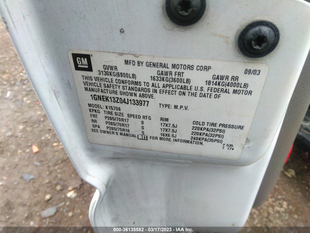 Chevrolet Tahoe Lt 2004 1GNEK13Z04J133977 Image 10