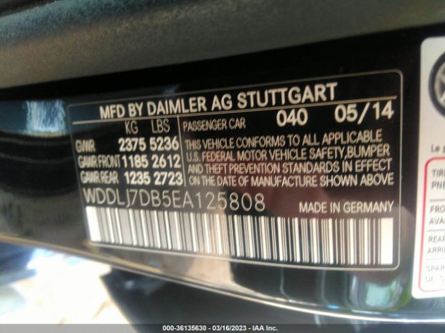 WDDLJ7DB5EA125808 Mercedes-Benz Cls-class Cls 550