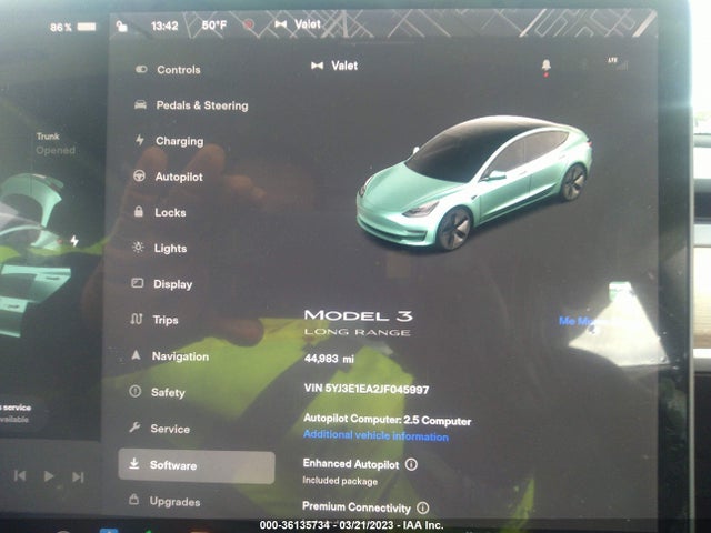 Tesla Model 3 Range Battery 2018 5YJ3E1EA2JF045997 Image 7