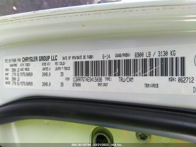 1C6RR7GT4ES415038 RAM 1500 Slt