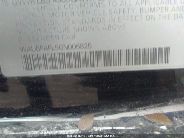 WAUBFAFL9GN006825 Audi A4 PREMIUM