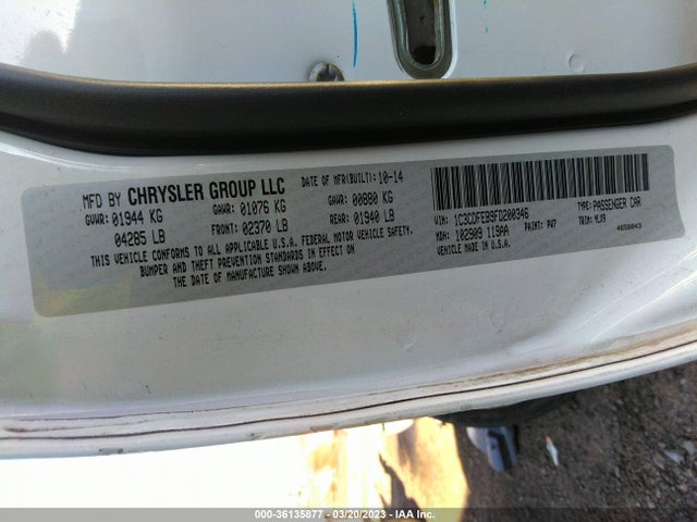 Dodge DART GT 2015 1C3CDFEB9FD200346 Image 9