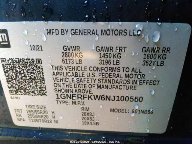 Chevrolet Traverse Ls 2022 1GNERFKW6NJ100550 Image 10