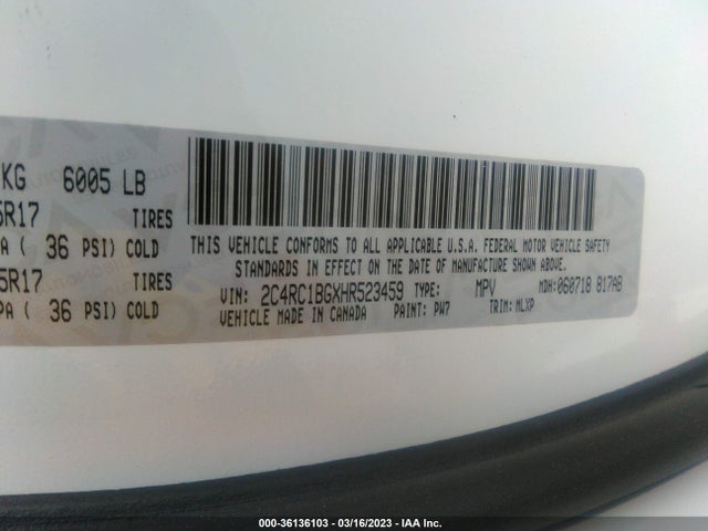 2C4RC1BGXHR523459 Chrysler Pacifica Touring-l