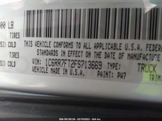 RAM 1500 Express 2015 1C6RR7FT2FS713669 Image 10
