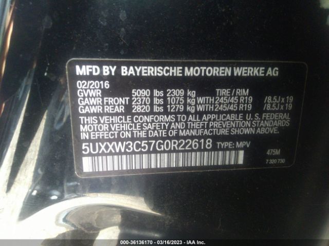 5UXXW3C57G0R22618 BMW X4 Xdrive28i