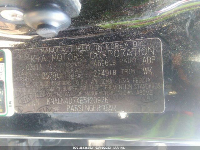 KNALN4D7XE5120926 KIA Cadenza Premium
