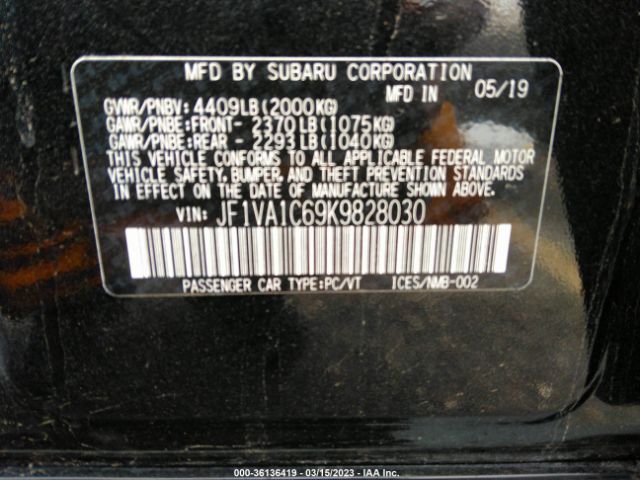 JF1VA1C69K9828030 Subaru Wrx Premium