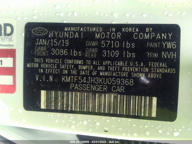 2019 Genesis G90, VIN: KMTF54JH3KU059368