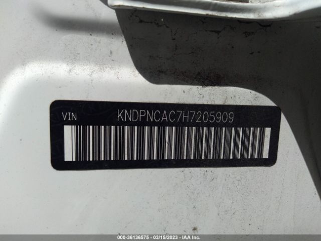 KNDPNCAC7H7205909 KIA Sportage Ex