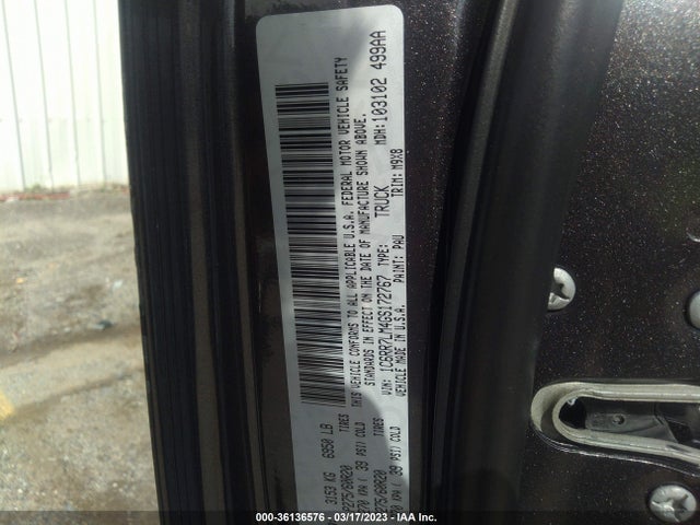 RAM 1500 Big Horn 2016 1C6RR7LM4GS172767 Image 9