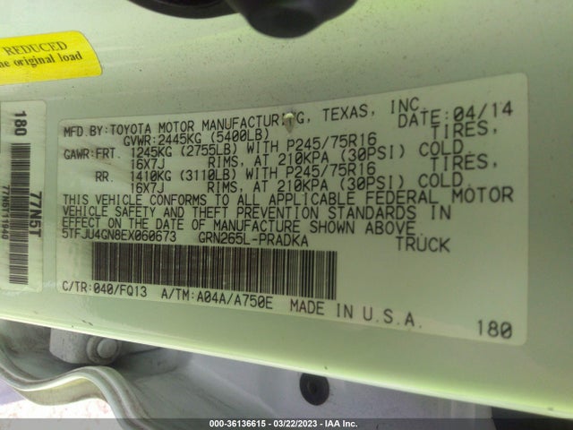 Toyota Tacoma Prerunner 2014 5TFJU4GN8EX060673 Image 10