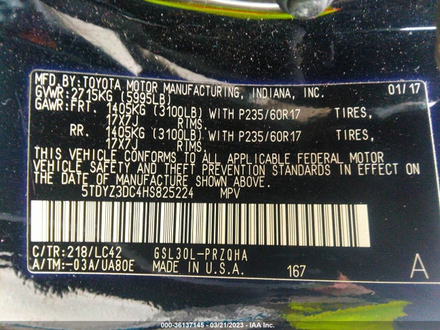 Toyota Sienna Xle Auto Access 2017 5TDYZ3DC4HS825224 Image 10