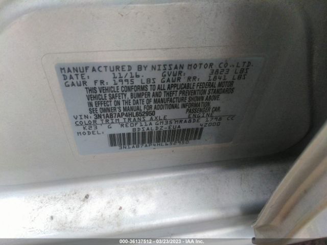 3N1AB7AP4HL652950 Nissan SENTRA SV