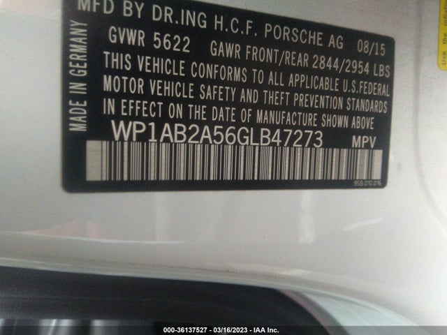WP1AB2A56GLB47273 Porsche MACAN S