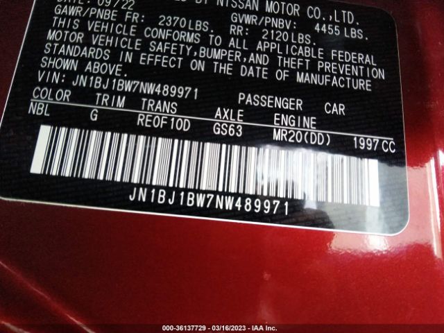 JN1BJ1BW7NW489971 Nissan Rogue Sport Sv