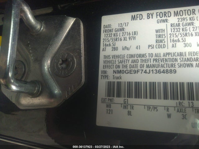 2018 Ford Transit Connect, VIN: NM0GE9F74J1364889