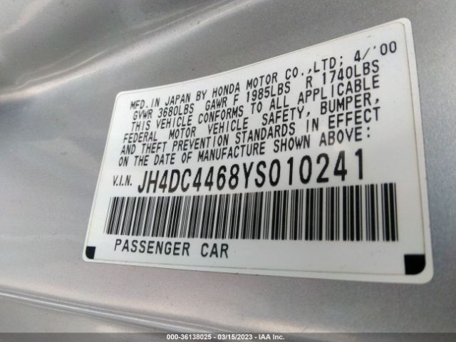 JH4DC4468YS010241 Acura Integra Gs