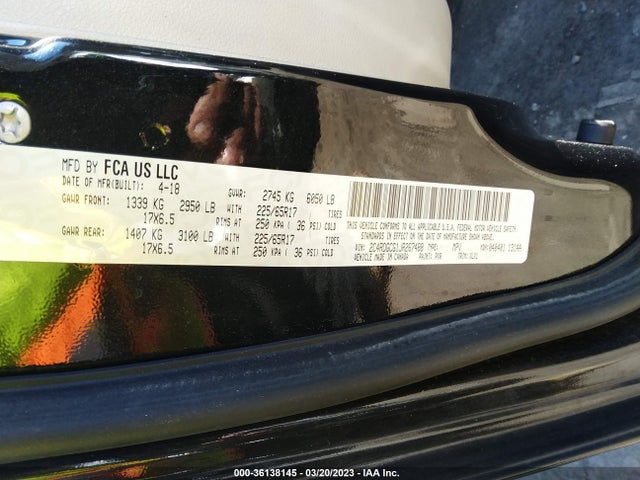 Dodge Grand Caravan Sxt 2018 2C4RDGCG1JR267488 Image 9