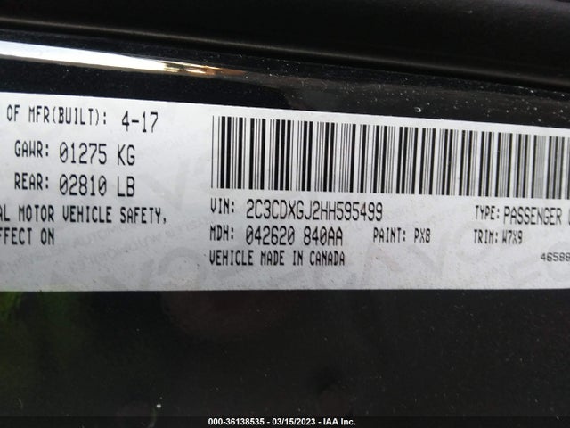 Dodge Charger R/t Scat Pack 2017 2C3CDXGJ2HH595499 Image 9