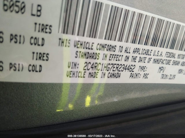 2C4RC1HG7ER234462 Chrysler Town & Country S