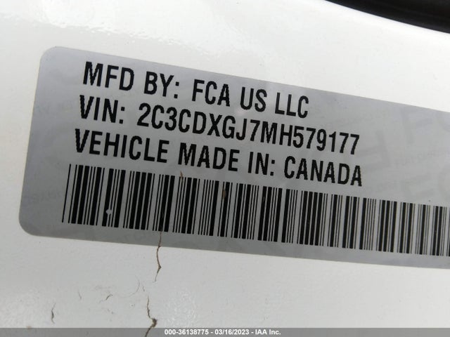 Aukcja sprzedaży 2021 Dodge Charger Scat Pack Widebody, vin: 2C3CDXGJ7MH579177, numer aukcji: 36138775