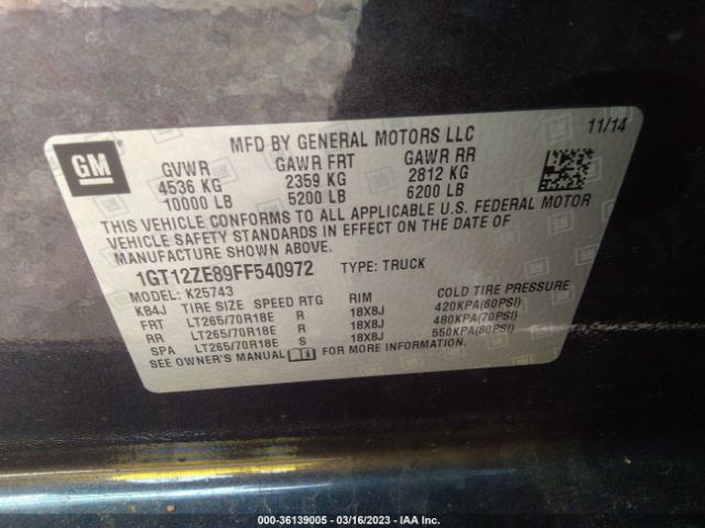 1GT12ZE89FF540972 GMC Sierra 2500hd Slt