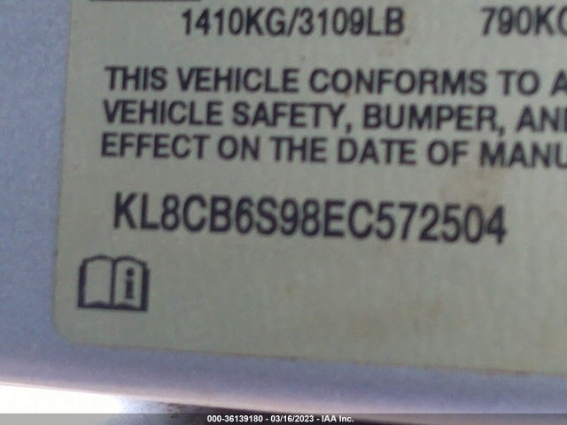 Chevrolet SPARK LS 2014 KL8CB6S98EC572504 Image 11