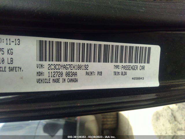 Dodge Challenger Sxt Plus 2014 2C3CDYAG7EH180192 Image 9