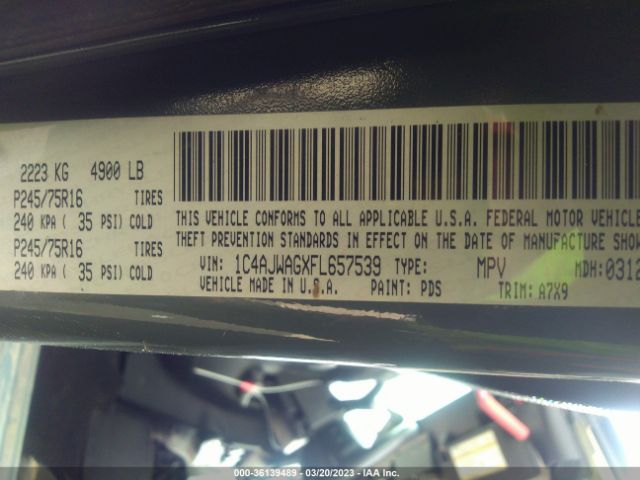 1C4AJWAGXFL657539 Jeep Wrangler Sport