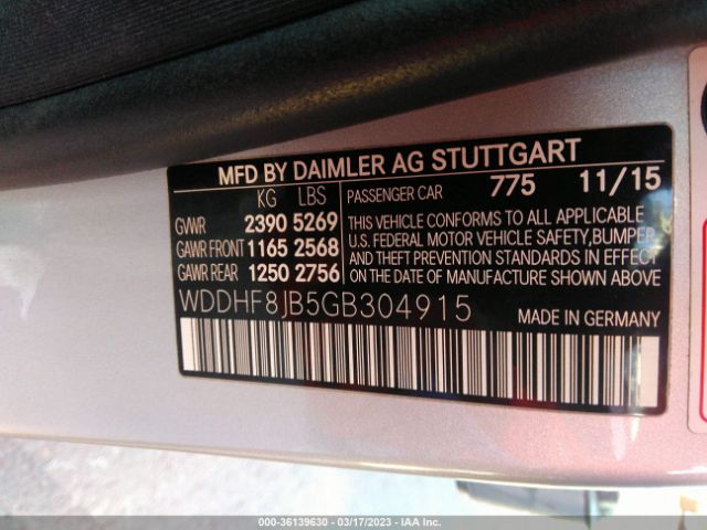 WDDHF8JB5GB304915 Mercedes-Benz E-class E 350