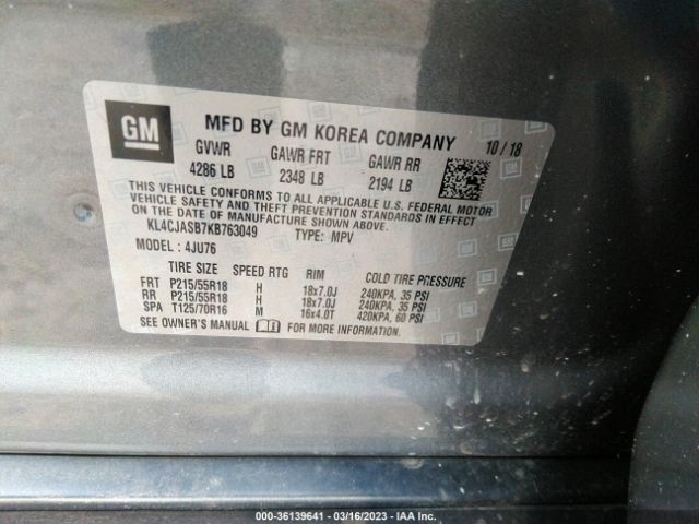 KL4CJASB7KB763049 Buick Encore Preferred
