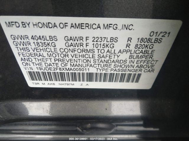 19UDE2F8XMA005011 Acura Ilx Package