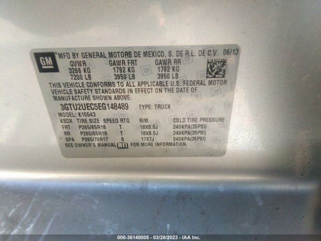 3GTU2UEC5EG148489 GMC Sierra 1500 Sle