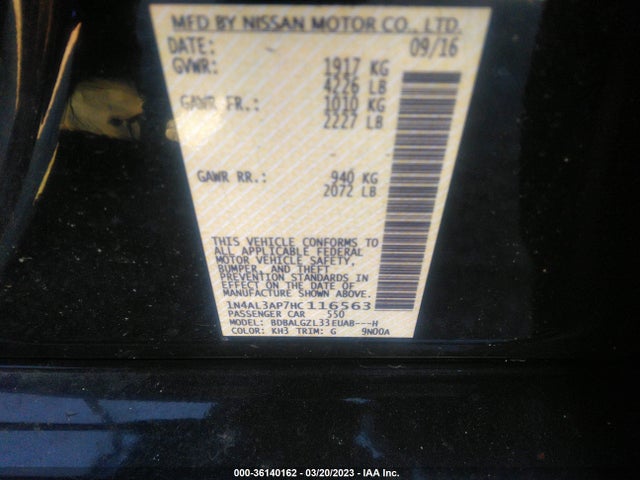 Nissan Altima 2.5 S 2017 1N4AL3AP7HC116563 Image 9