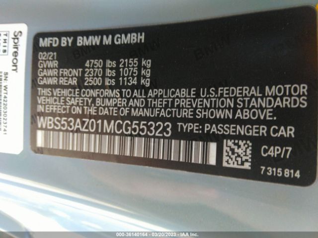 WBS53AZ01MCG55323 BMW M4