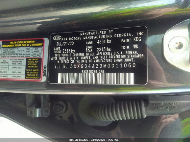 5XXG34J23MG011060 KIA K5 EX