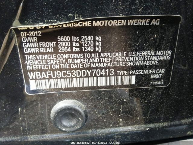 WBAFU9C53DDY70413 BMW 5 Series 550i Xdrive
