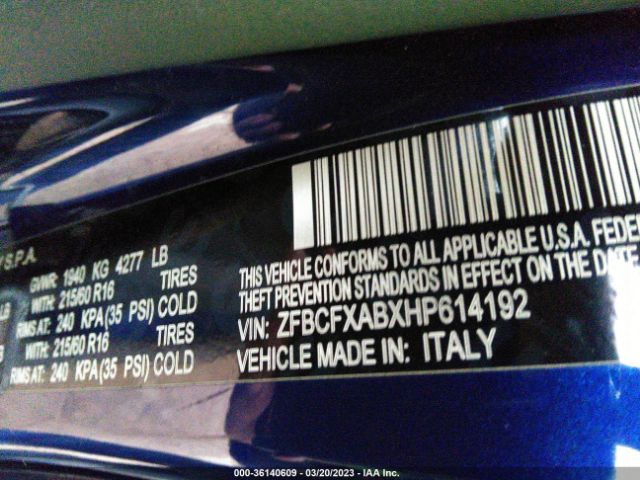 ZFBCFXABXHP614192 Fiat 500x Pop