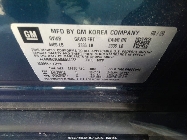 KL4MMCSL9MB044033 Buick Encore Gx Preferred