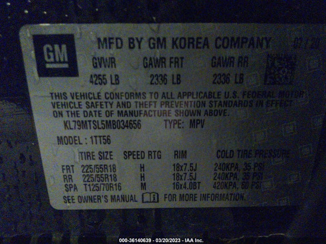 Chevrolet Trailblazer Rs 2021 KL79MTSL5MB034656 Image 9