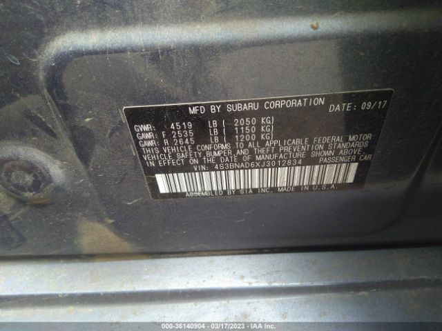 4S3BNAD6XJ3012834 Subaru Legacy Premium