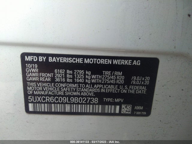 BMW X5 Xdrive40i 2020 аукцион фото