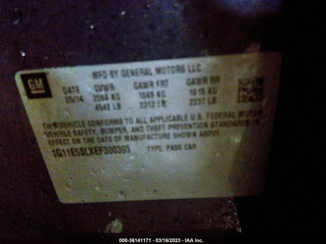 Chevrolet MALIBU LT 2014 1G11E5SLXEF300393 Image 9