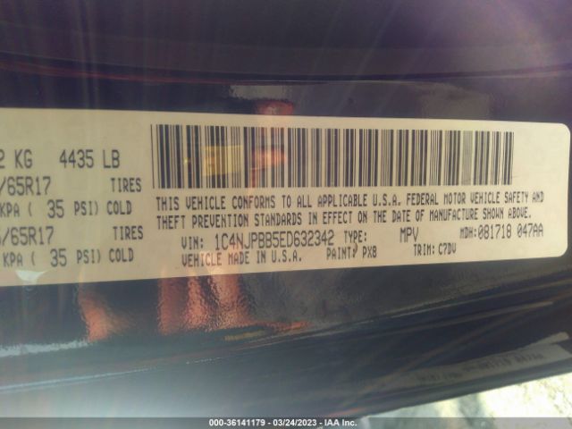 1C4NJPBB5ED632342 Jeep Patriot Sport